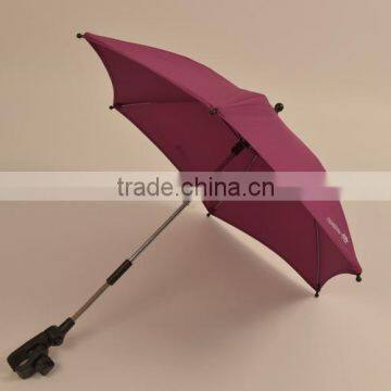 The purple belt clip pram umbrella and Can adjust the direction of the umbrellas