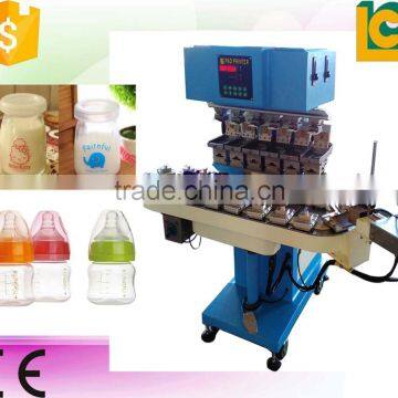 Alibaba 6 color pneumatic pad printing machine pad printer for plastic baby bottle cd manufacturing pad printer LC-SPM6-150/20