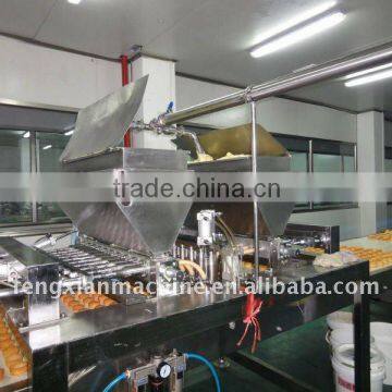 Automatic custard cake production line