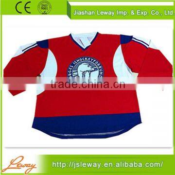 Newest red sublimation 100% polyester Vintage Fans ice hockey jerseys sublimated lacrosse jersey