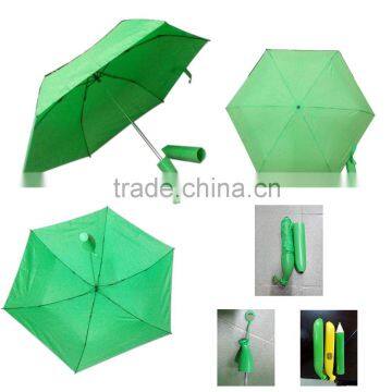 Promotional green color Hard plastic banana fold umbrella