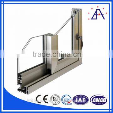 Anodized aluminum profile sliding windows