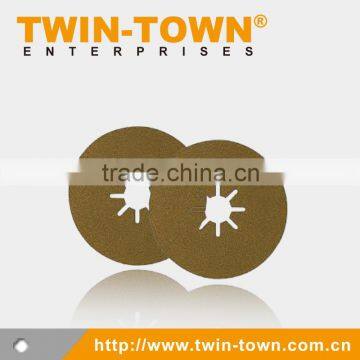 Fiber disc cross yellow