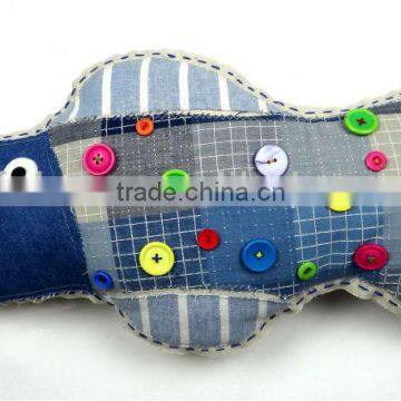 Sewed by hand stitch fish decorative chair cushion