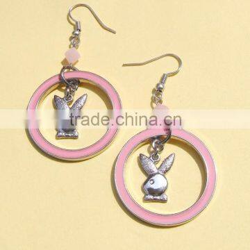 zinc alloy rhinestone ring earrings and ear pendant