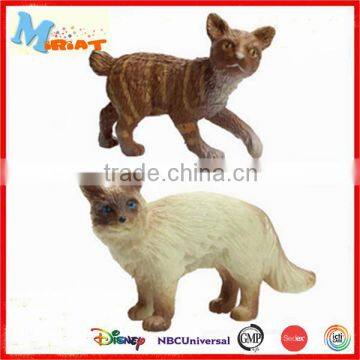 Realistic 3d animal model plastic cat figure toy