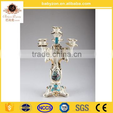 2016 European luxury ceramic candle holder ,decorational candle holder