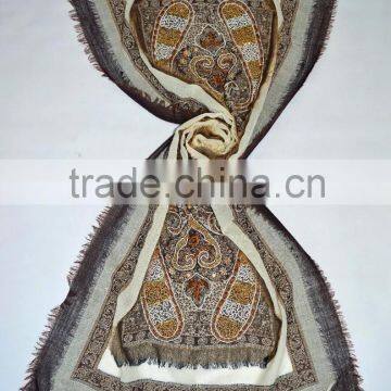 Embellished Boiled Wool Shawl