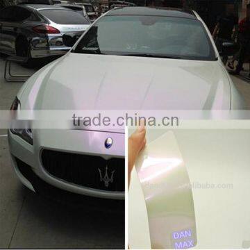 Good Quality Air Bubbles Free 1.52*20m/Size Pearl White Chameleon Vinyl Film For Car