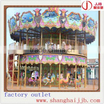 Amusement Park Rides Double Decker Carousel Merry Go Round Manufacter