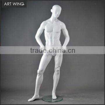 modern display abstract head colorful chrome male fitting mannequins