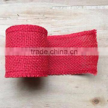 Natural Satin Christmas Ribbons Polyester Linen Ribbon photo-3