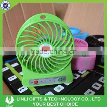 Hot Selling! Best Gift Portable Electrical Mini USB Fan Strong Wind USB Fan With LED Rechargeble Safe Mini Fan photo-4