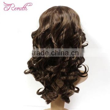 Pretty Lady Top Fashionable Wavy Wholesale Human Hair Wig