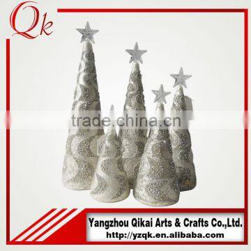 price of glass christmas tree with led light for christmas day decoration