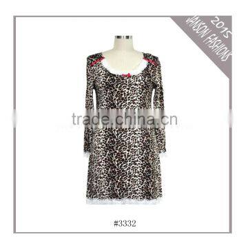 2015 new arrival pijama women soft rayon pajama leopard print pajama