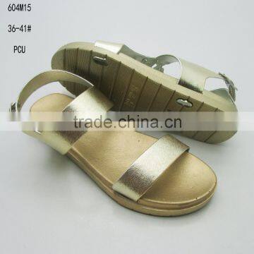 Summer golden women thick PCU open-toe sandals