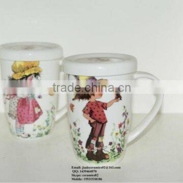 hot selling A grade children lover's fine royal bone china coffee mug kid product