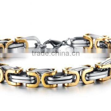 Professional Stainless steel jewelry manufacturer 316 stainless steel byzantine chain bracelet                        
                                                Quality Choice