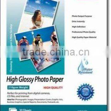 Dual side High Glossy Cast Coated Inkjet Photo Paper, 160~300gsm,water dye ink