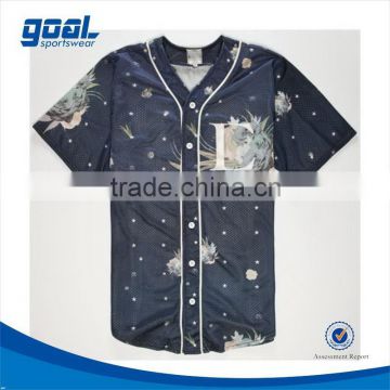 Oem contemporary cut and sew baseball jersey