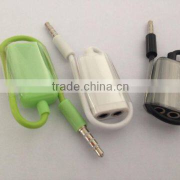 Colorful Music Headset Splitter Adapter With 3.5mm Jack