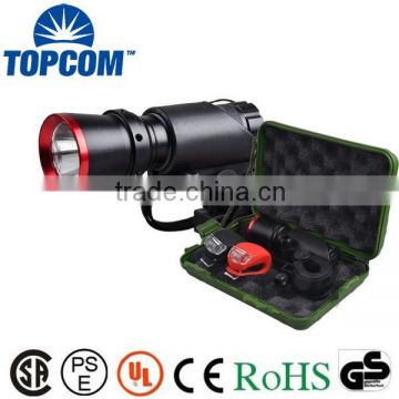 Factory Price Long Distance LED Bicycle Flashlight With Gift Box