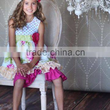 Newest Factory Price Baby Girls Summer Casual Polka Dot Pant Boutique Clothing Sets photo-3