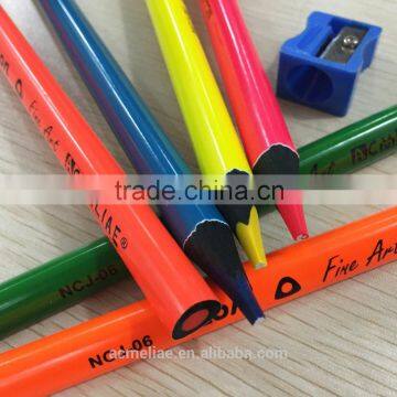 7" Jumbo Size Triangular Shape Black Wood High Quality 5.0mm Neon Color Pencil photo-3