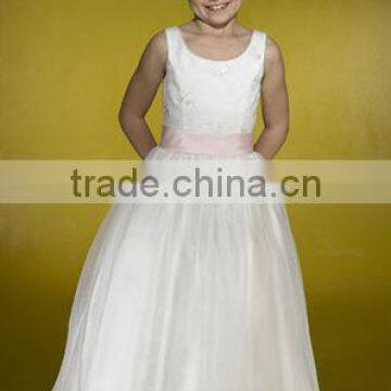 New Stylish Spaghetti Straps Ribbon party Dress/ Wedding Dress For Childen ALF-035