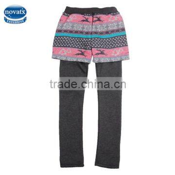 (G4579) Nova children winter clothing baby girls cotton pants leggings with shorts