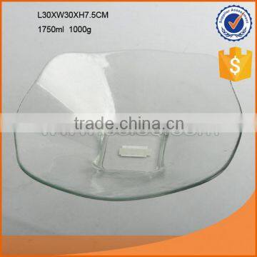 whole sale L30cm clear square pyrex glass dish with stand