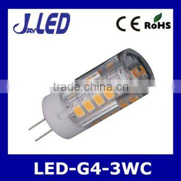Ceramic body mini g4 led bulb ra80 ce rohs 3W g4 bulb