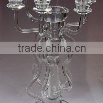 Fashionable Pillar Crystal Candle Holders with seven candle head designs