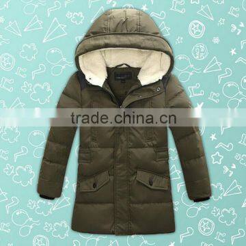 Custom Boys Hoody Windproof Duck Down Jacket