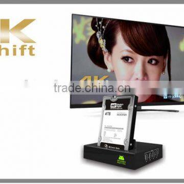 New arrival 4K player quad core android smart media player , Supports skype webcam chat and 3D games