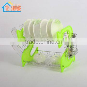 2015 New Design Plastic Dish Rack/ Metal Dish Drying Rack/Colorful Plastic Dish Storage Rack