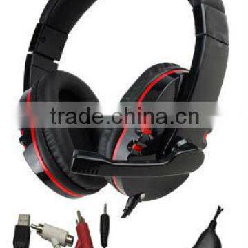 2013 new product Hot selling wired headset for PS3/ XBOX360/ WII / Mac/ PC