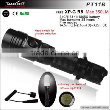 Outdoors Hunting Flashlight Aluminum R5LED Military Torch Light PT11B