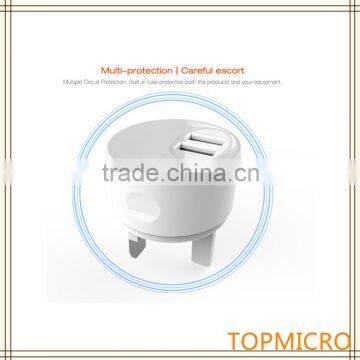 Wholesale Universal Portable 5V 2.1A 2 USB Ports UK Type Mobile Phone Charger Quality Choice photo-4