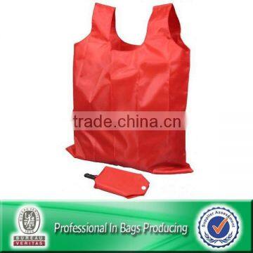 Customized Cheap Polyester Folding Reusable Pouch Shopping Bags Tote Bag