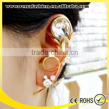 guangdong manufacturer crystal flower lily ear cuff