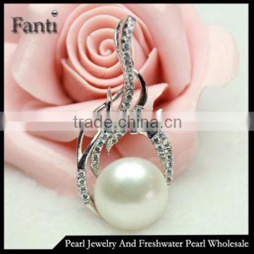 Charm jewelry phoenix bird silver freshwater pearl design