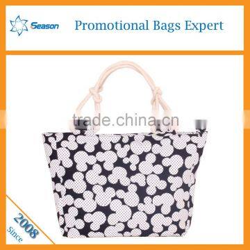 Custom flowers promotional canvas tote shopping cotton canvas bag