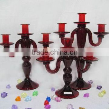 Classical glass candle holder