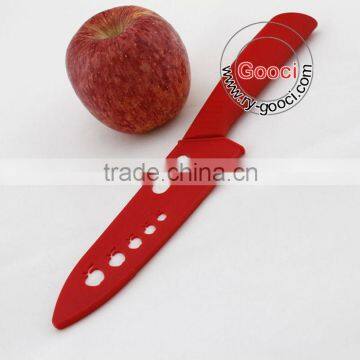 Ceramic 6" Chef's Knife - White knife sheath RED