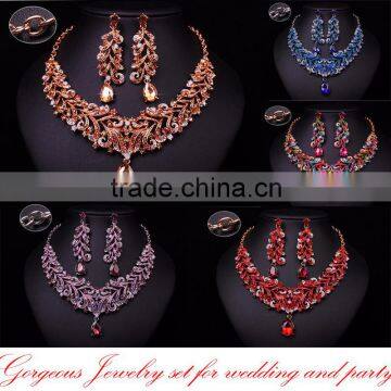 2016 Best price Women Jewelry set/18K gold plated jewelry set/Crystal jewelry set for wedding