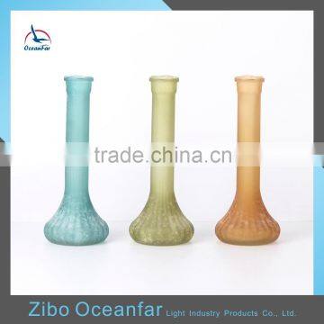 Factory Direct Sale Colored Vase Wholesale Bulk Long Neck Glass Vase With Round Bottom