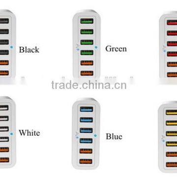 60W 6-Port USB Charging Station Multi Port Travel Charger QC 2.0 Desktop Hub for IPhone 6s / 6 / 6 Plus, IPad Air photo-5