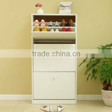 Three doors melamine shoe rack